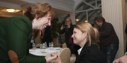 Catherine Ashton and Yulia Tymoshenko